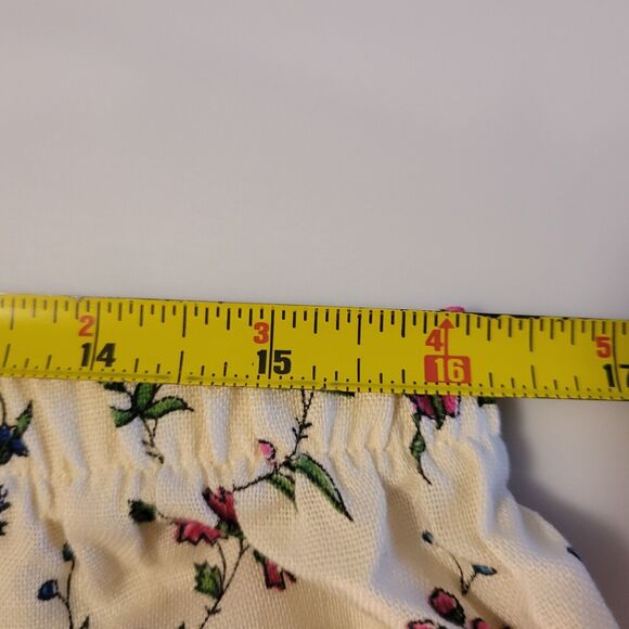 FR Woman Sport White Colorful Floral Lined Skirt Medium 33 Waist Elastic - Picture 4 of 7